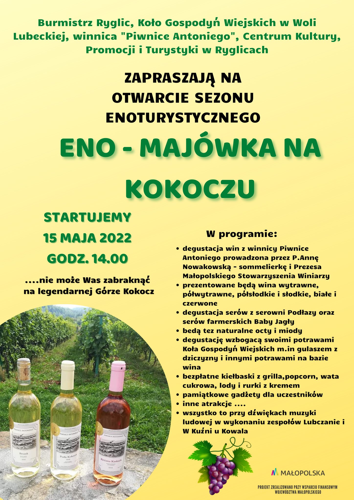 Plakat Eno-majówka na Kokoczu Plakat Eno-majówka na Kokoczu