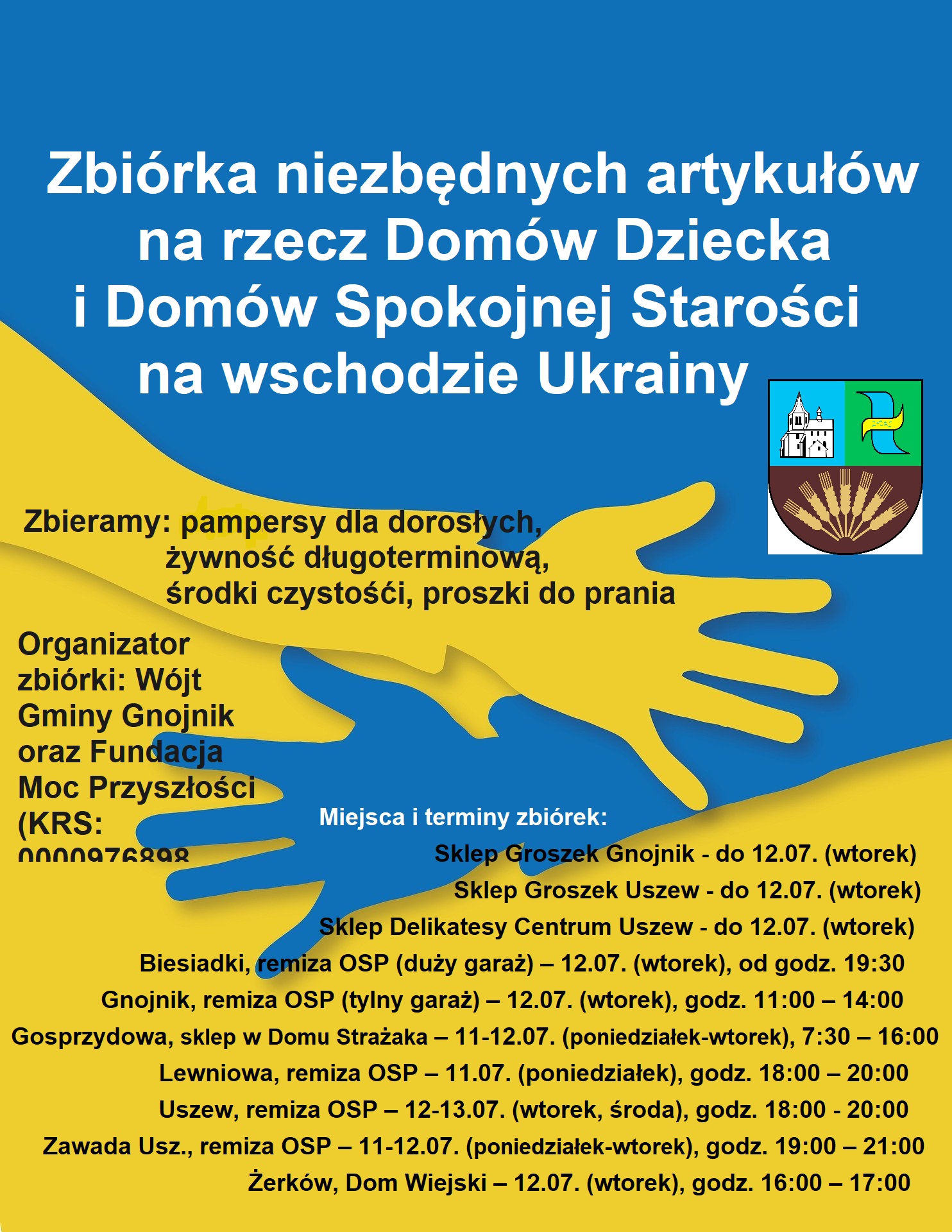 Plakat - zbiórka na rzecz Ukrainy Plakat - zbiórka na rzecz Ukrainy