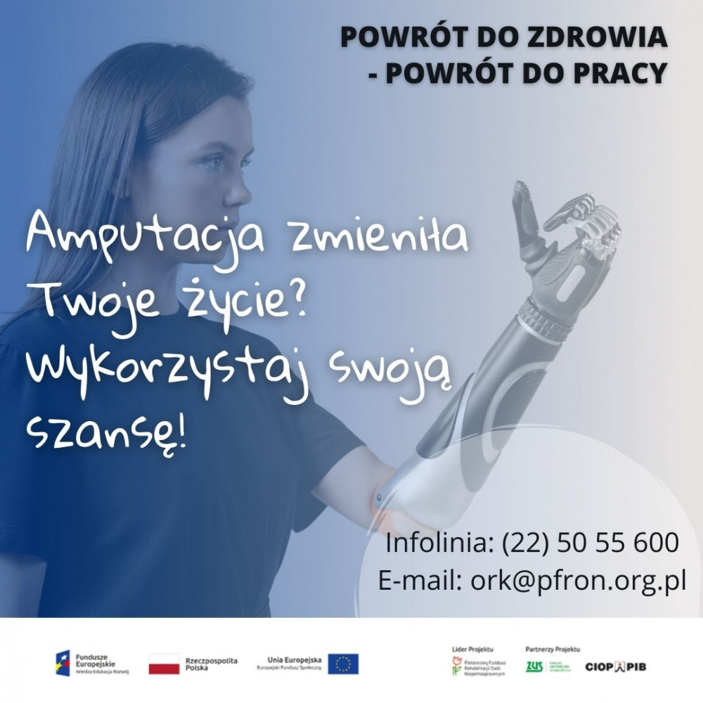 Plakat akcji "Powrót do zdrowia - powrót do pracy"