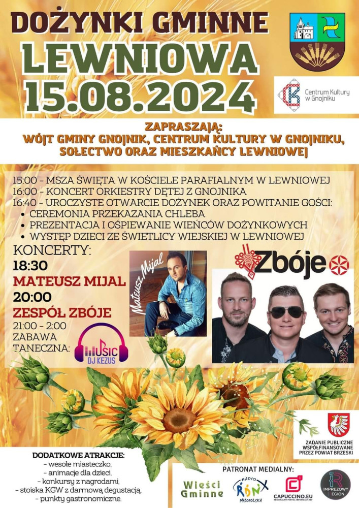 Zaproszenie na Dożynki Gminne