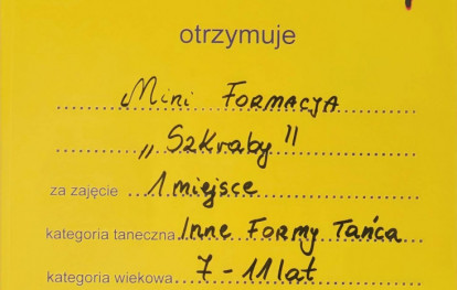 Dyplom dla Szkrabów