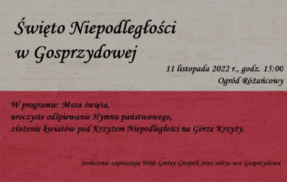 Zaproszenie na Święto Niepodległości Zaproszenie na Święto Niepodległości