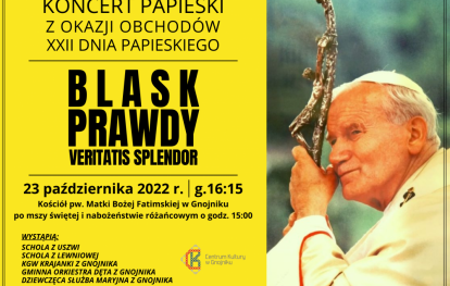 Plakat koncertu papieskiego 