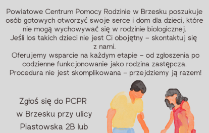 Plakat promujący rodziny zastępcze