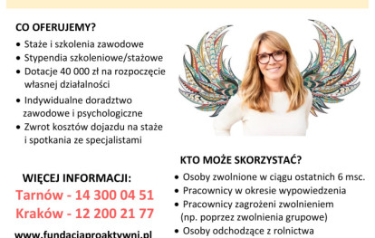 Plakat informacyjny projektu Rozwiń SKRZYDŁA! Plakat informacyjny projektu Rozwiń SKRZYDŁA!