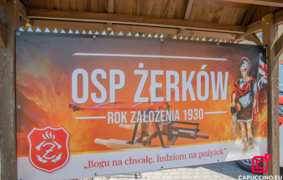 Jubileusz 95-lecia OSP Żerków - pamiątkowy baner Jubileusz 95-lecia OSP Żerków - pamiątkowy baner