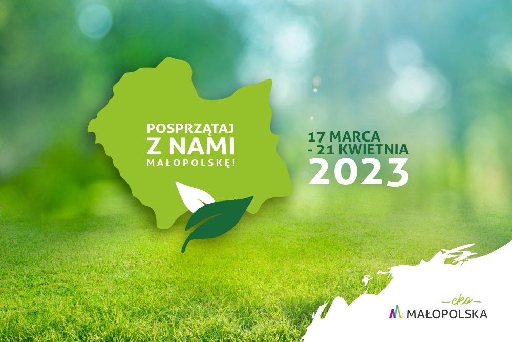 Plakat wydarzenia: „Posprzątaj Małopolskę! 2023” – posprzątaj swoją okolicę